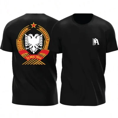 State Emblem of the People's Republic of Albania T-Shirt Black