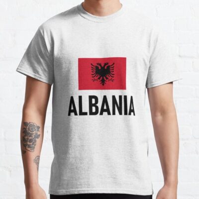 Albanian Flag Below Albania T-Shirt